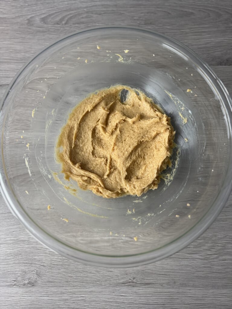 mixing chocolate chip cookie dough