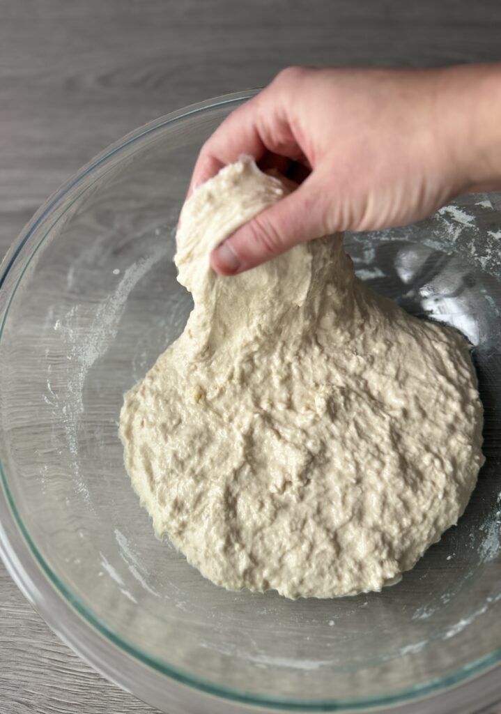 stretch and fold ciabatta