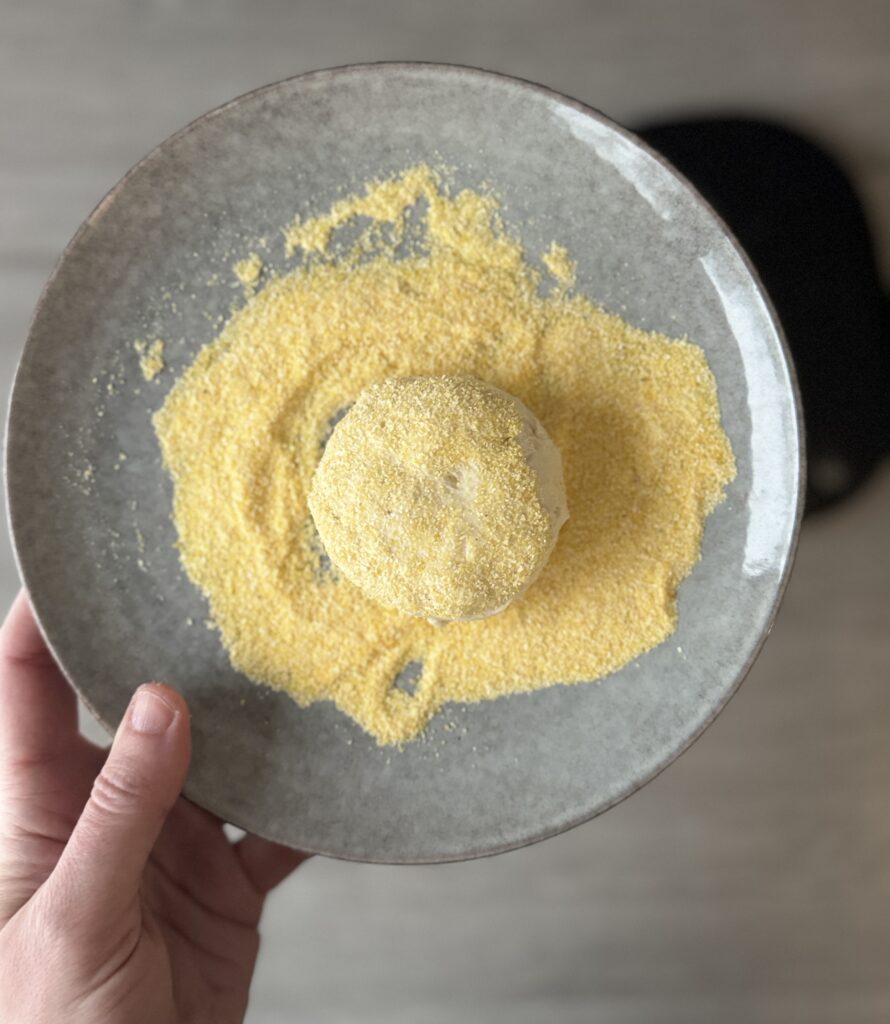 shaping English muffins