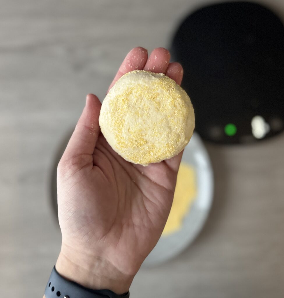 shaping English muffins