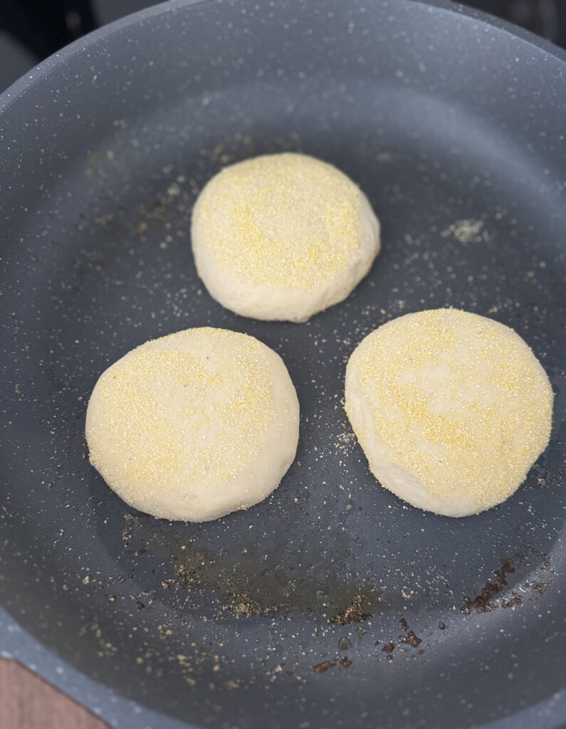 frying English muffins