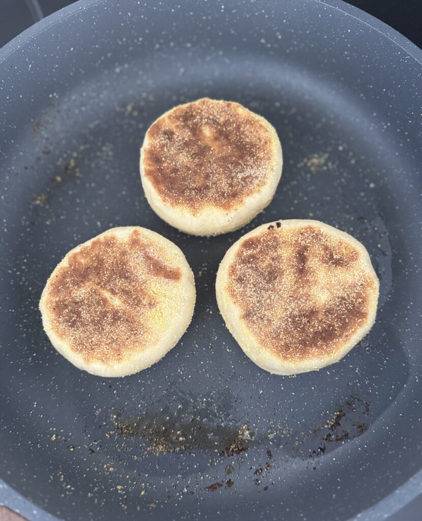 fried English muffins