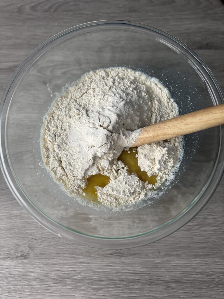 mixing discard English muffins