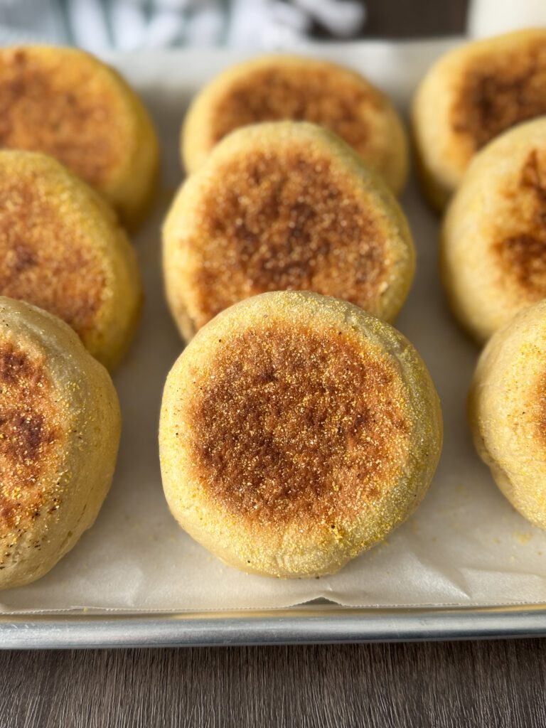 sourdough discard english muffins