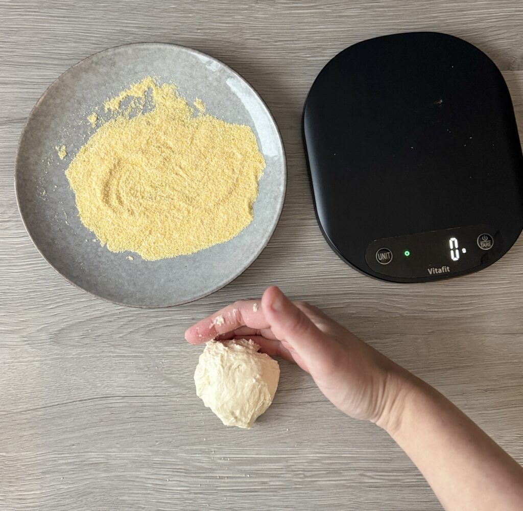 shaping discard English muffins