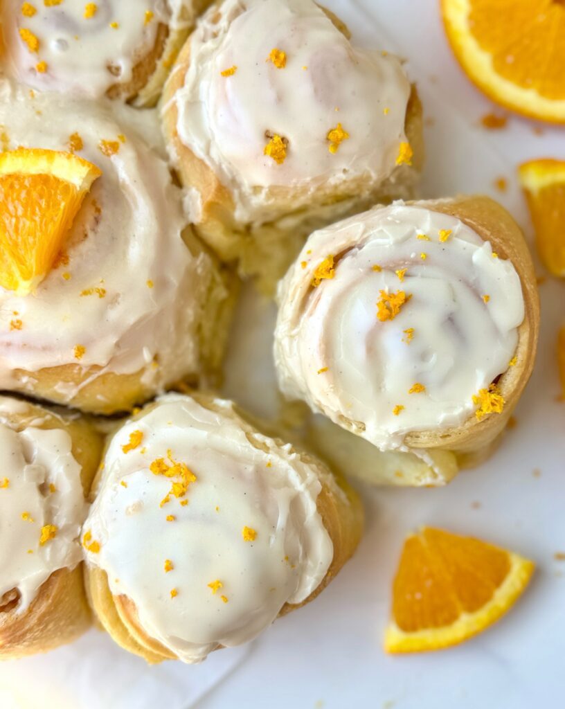 orange vanilla sourdough brioche rolls