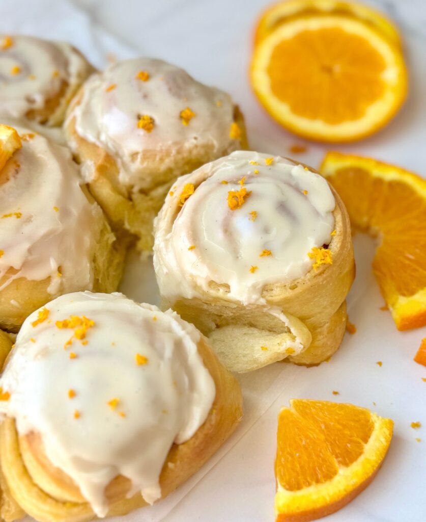 orange vanilla sourdough brioche rolls