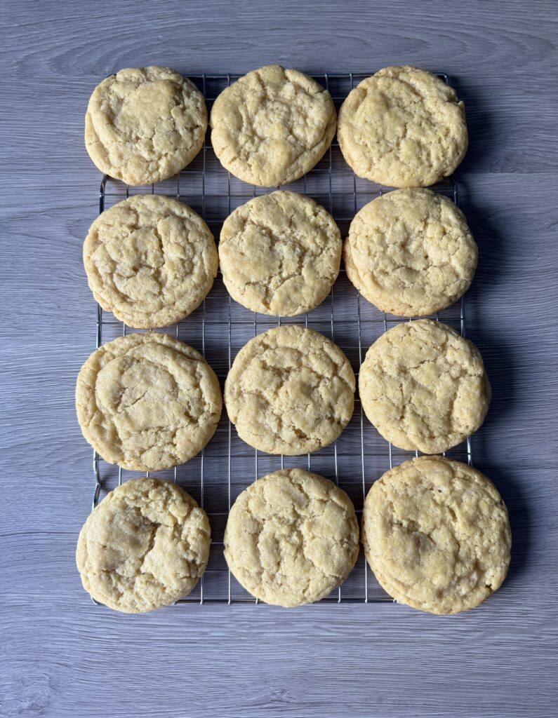 soft sourdough sugar cookies baked