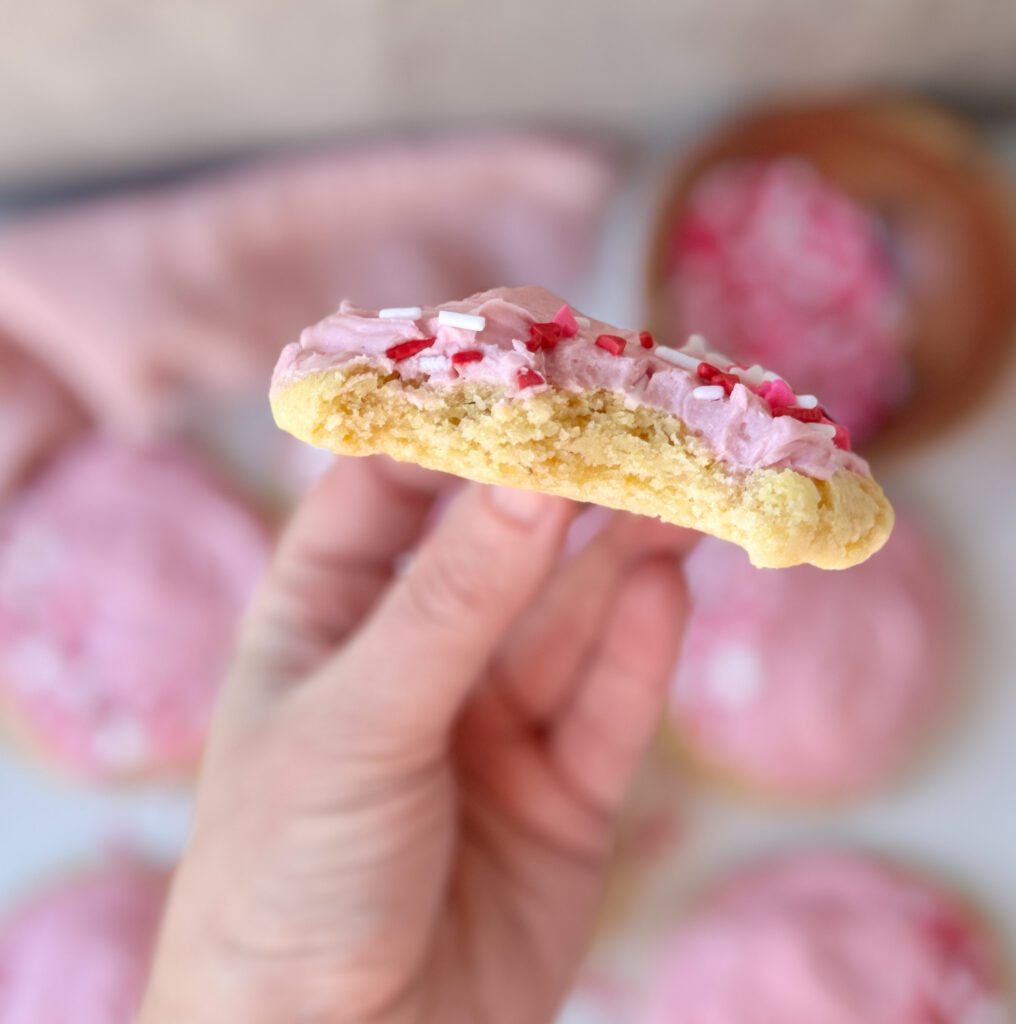 inside of sourdough sugar cookie