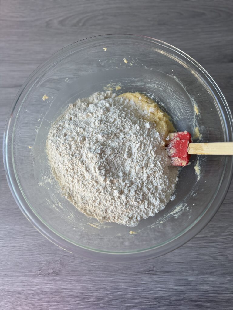 mixing sugar cookies