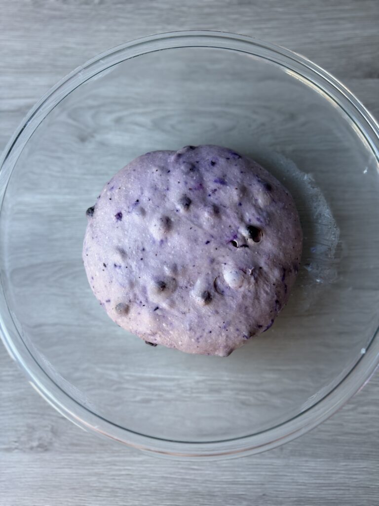 blueberry sourdough English muffins 
