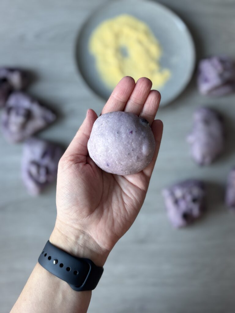 shaping English muffins