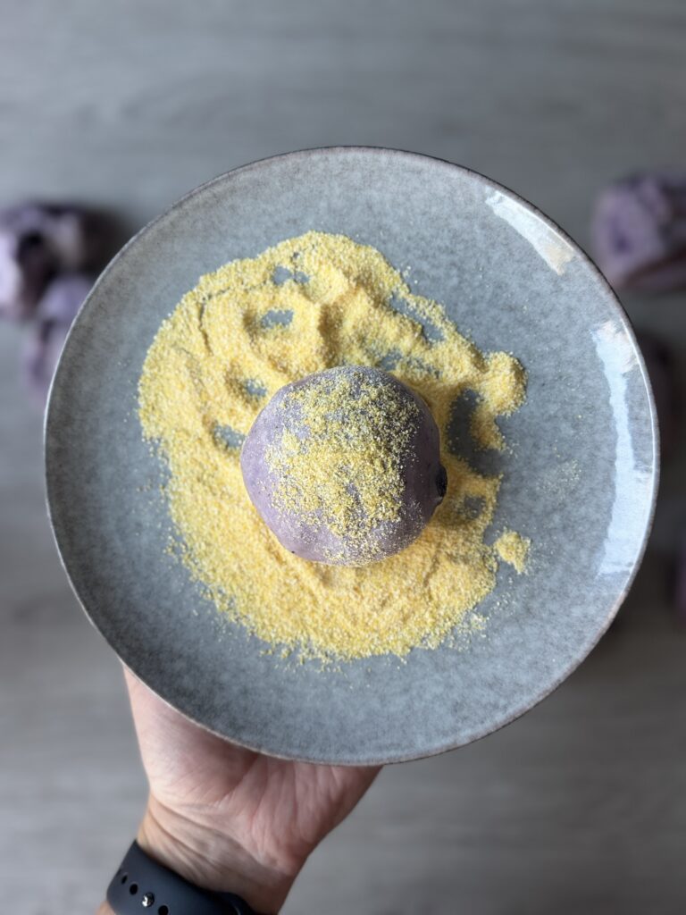 shaping English muffins