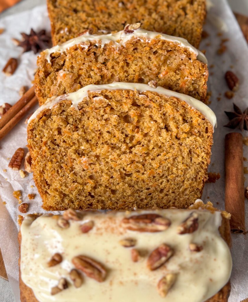 sourdough carrot cake loaf