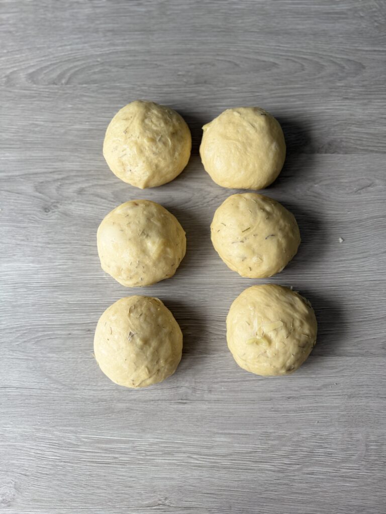 shaping sourdough challah