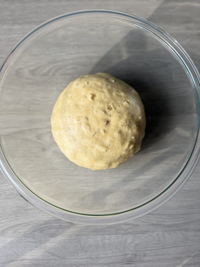 kneaded savory challah dough