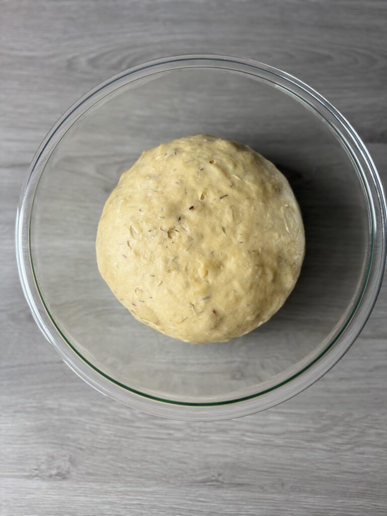proofed discard challah dough