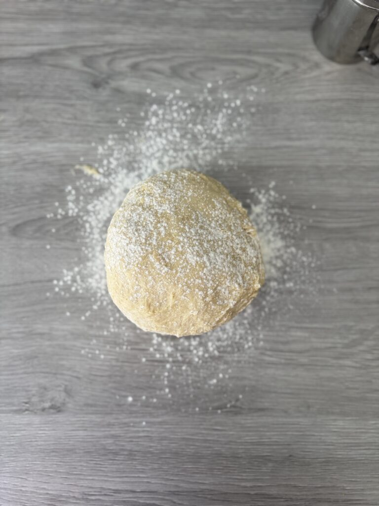 kneading discard cinnamon roll dough