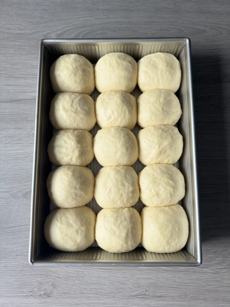 proofed discard dinner rolls