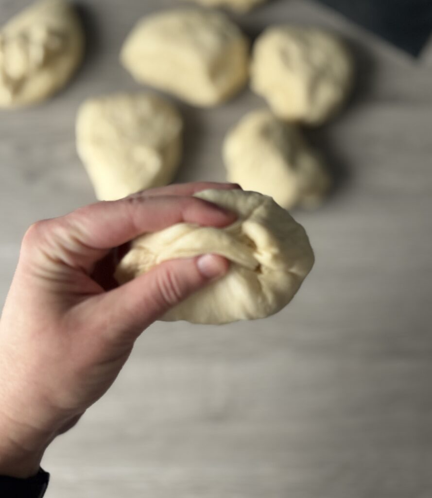 shaping hamburger buns