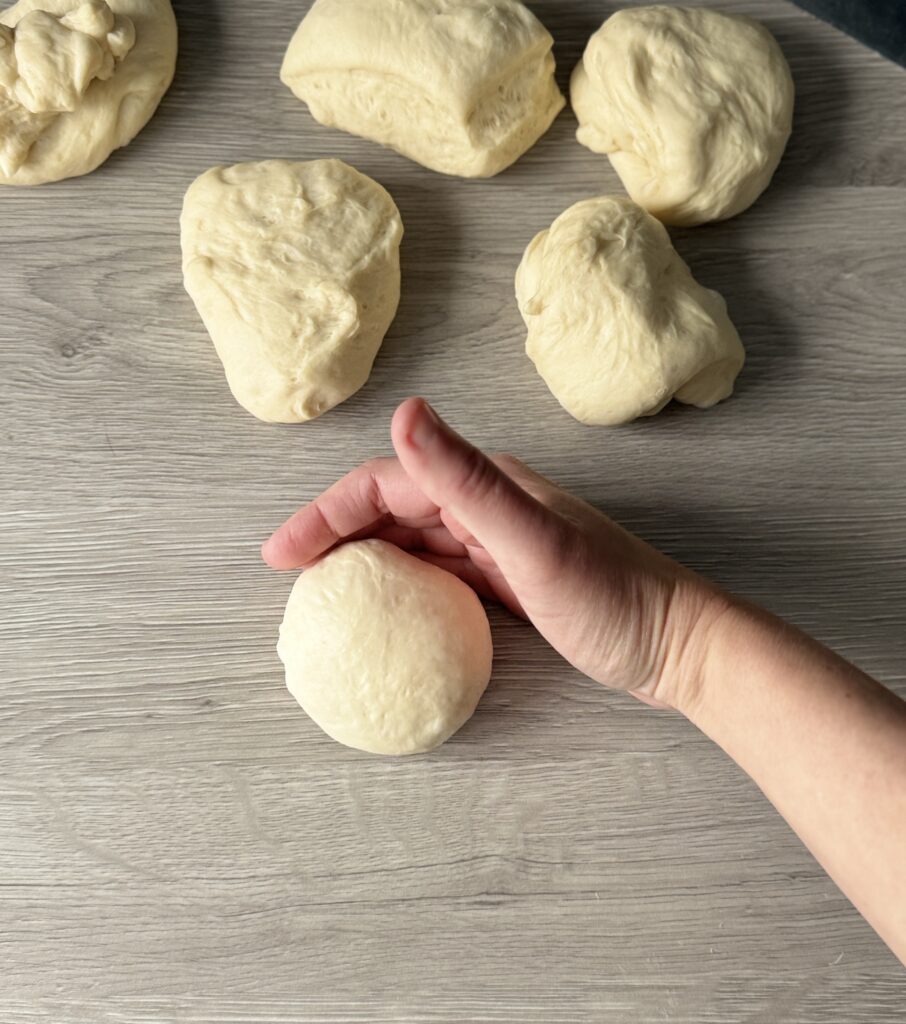 shaping hamburger buns