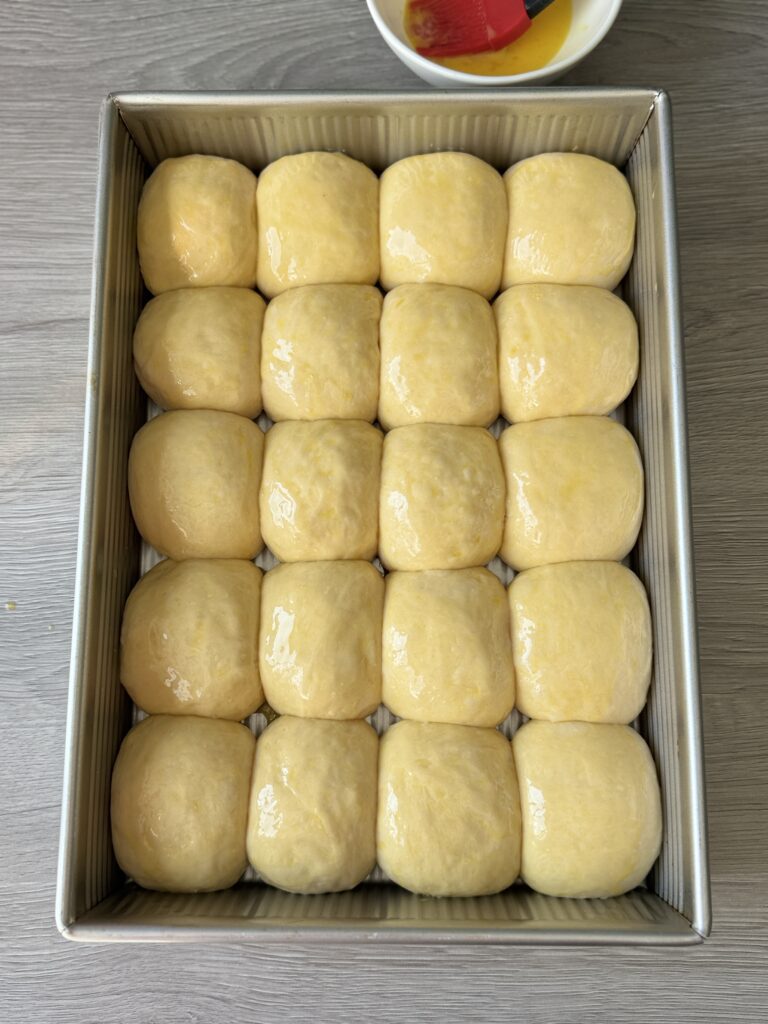 proofed sourdough discard Hawaiian rolls