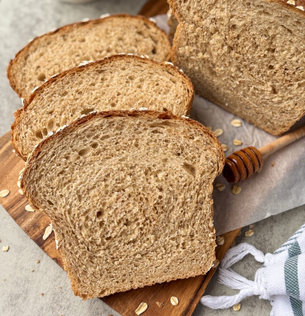 honey wheat sourdough sandwich bread
