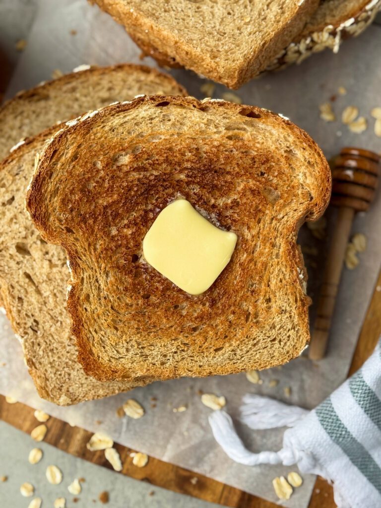 honey wheat sourdough discard sandwich bread