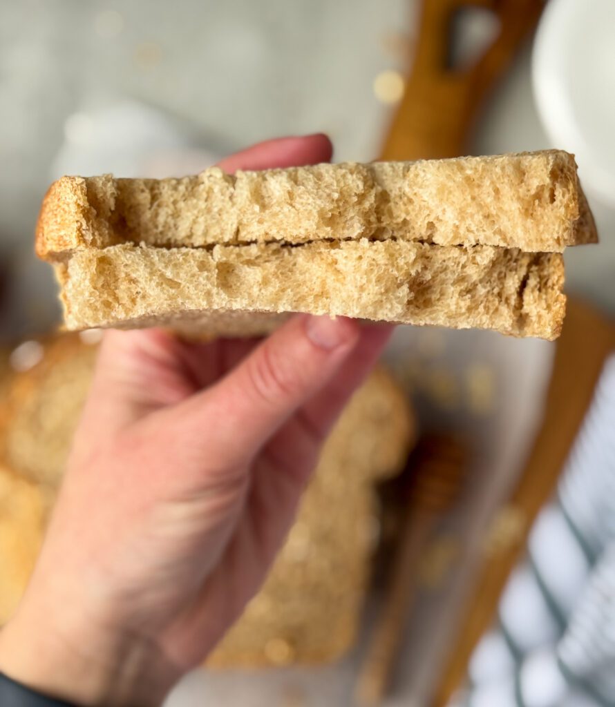 honey wheat sourdough sandwich bread