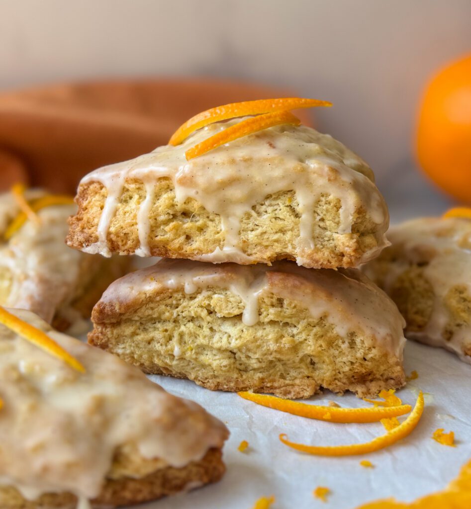 vanilla orange sourdough scones