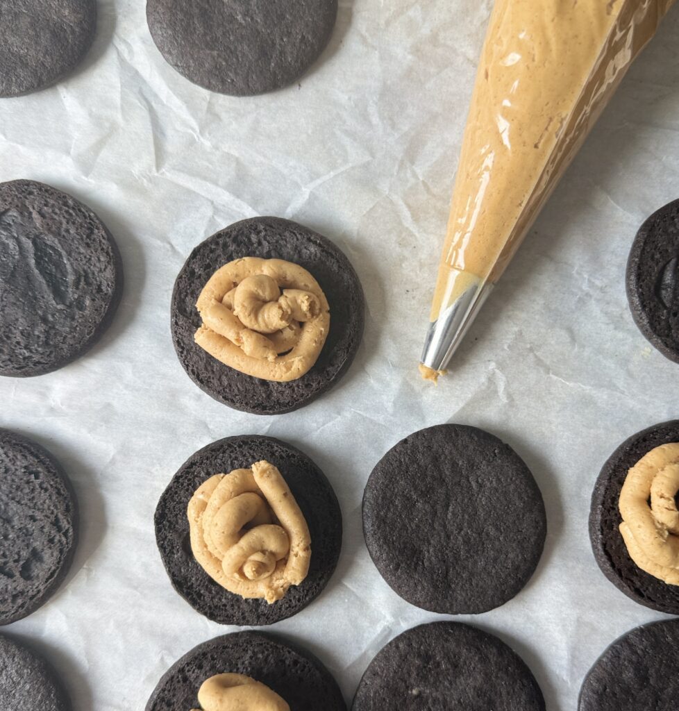 assembling PB oreos
