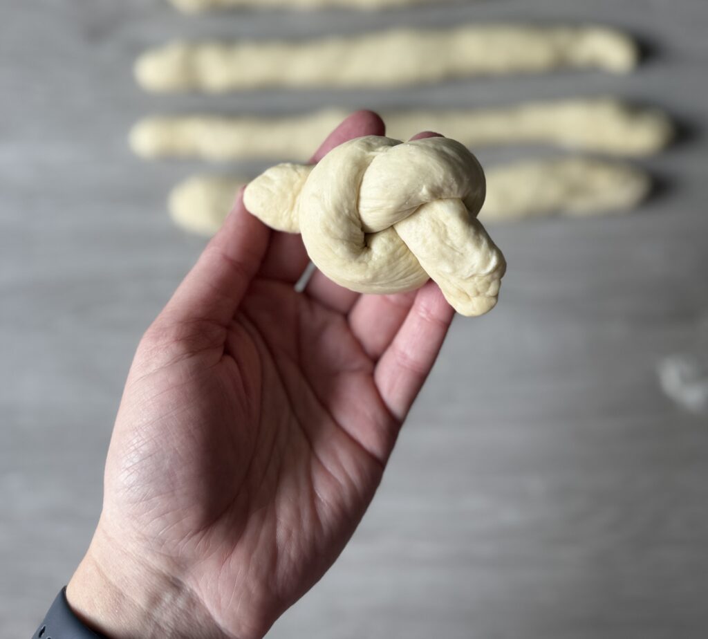 shaped garlic knots