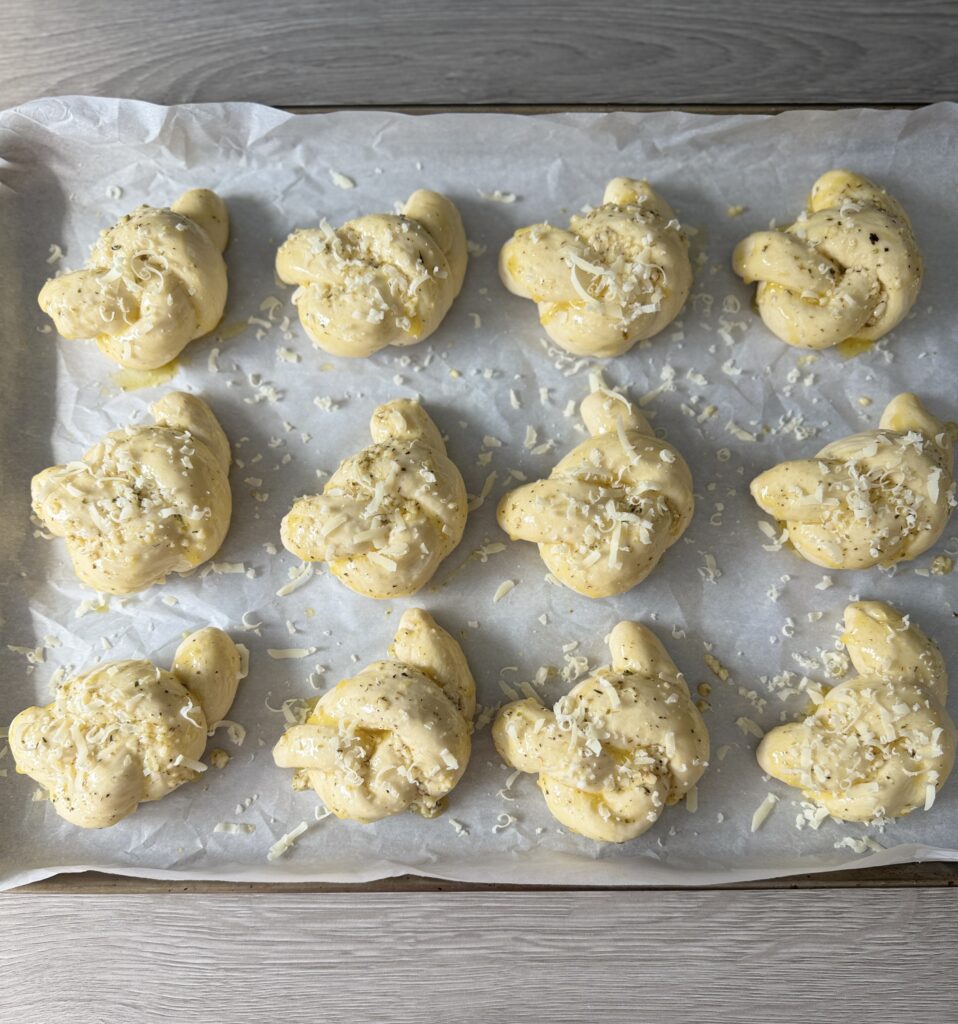 topping garlic knots