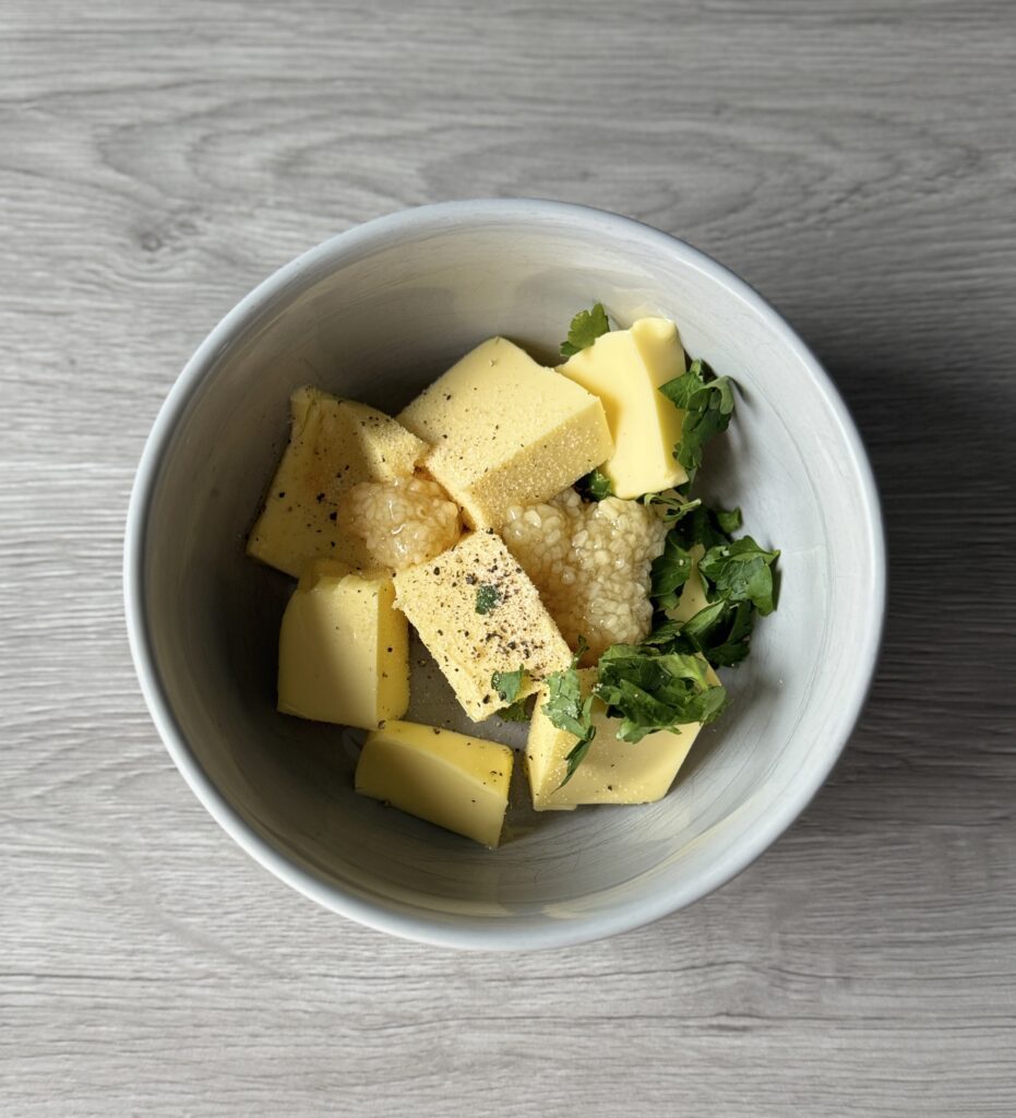 making garlic butter