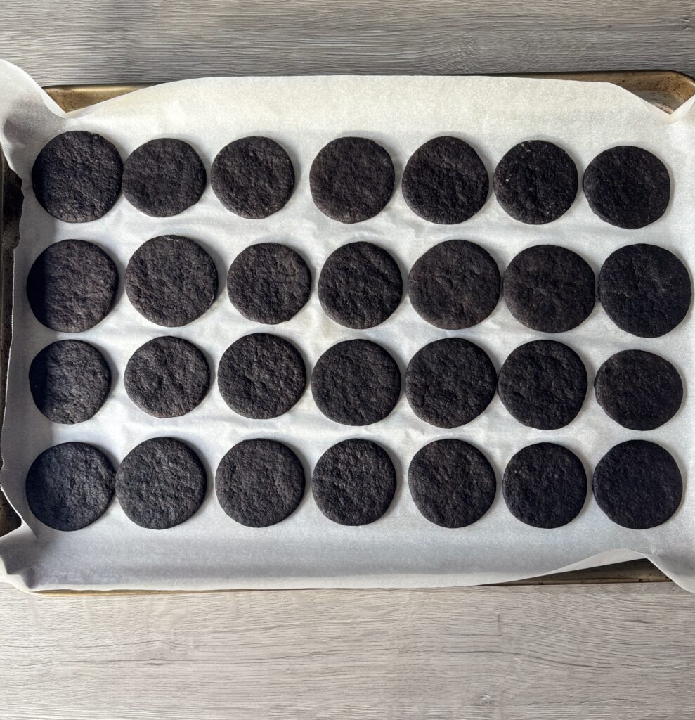 baked sourdough Oreos
