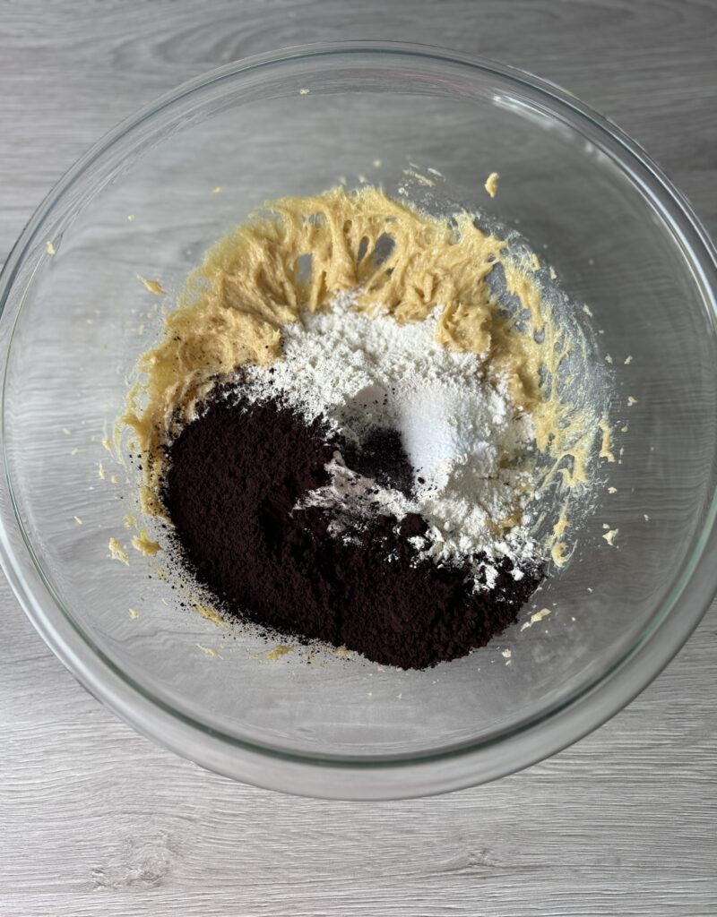 mixing sourdough oreos