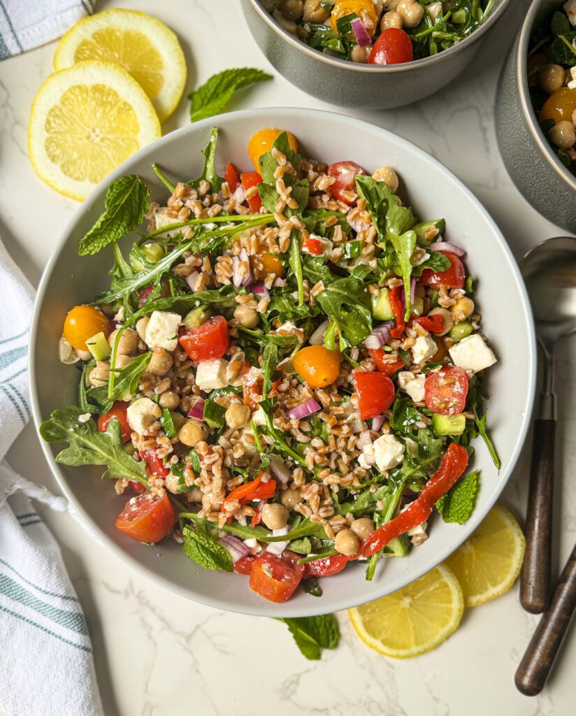 Greek Farro Mediterranean Salad