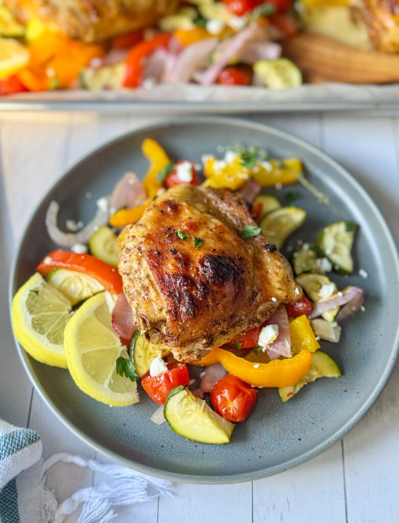 Mediterranean sheet pan chicken