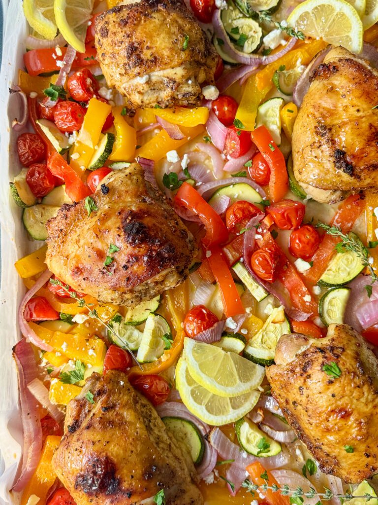 sheet pan chicken meal