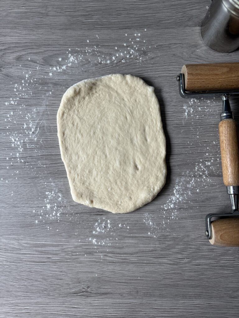 shaping sourdough discard hoagies