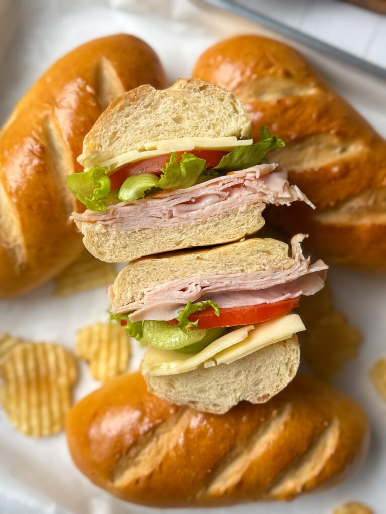 sourdough discard hoagie rolls