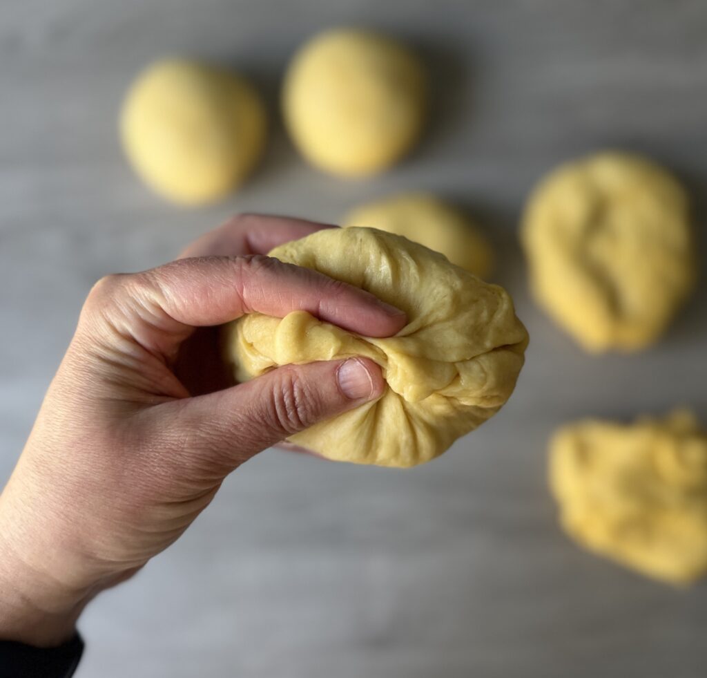 shaping sourdough discard brioche