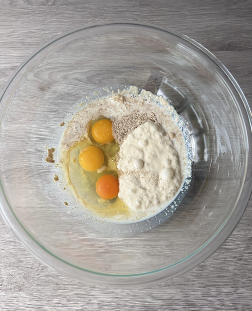 mixing discard brioche