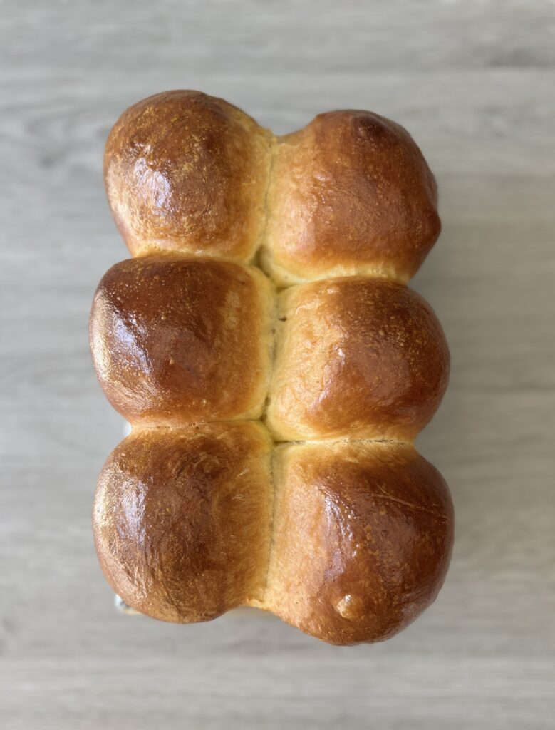 baked sourdough discard brioche
