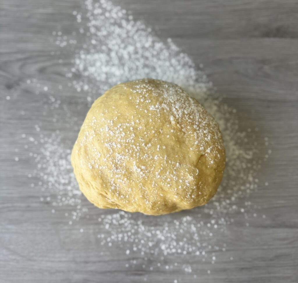 kneading sourdough discard brioche
