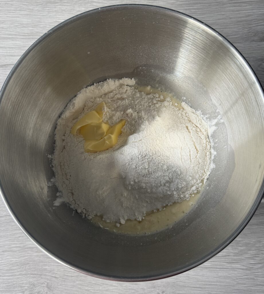 mixing hot dog buns