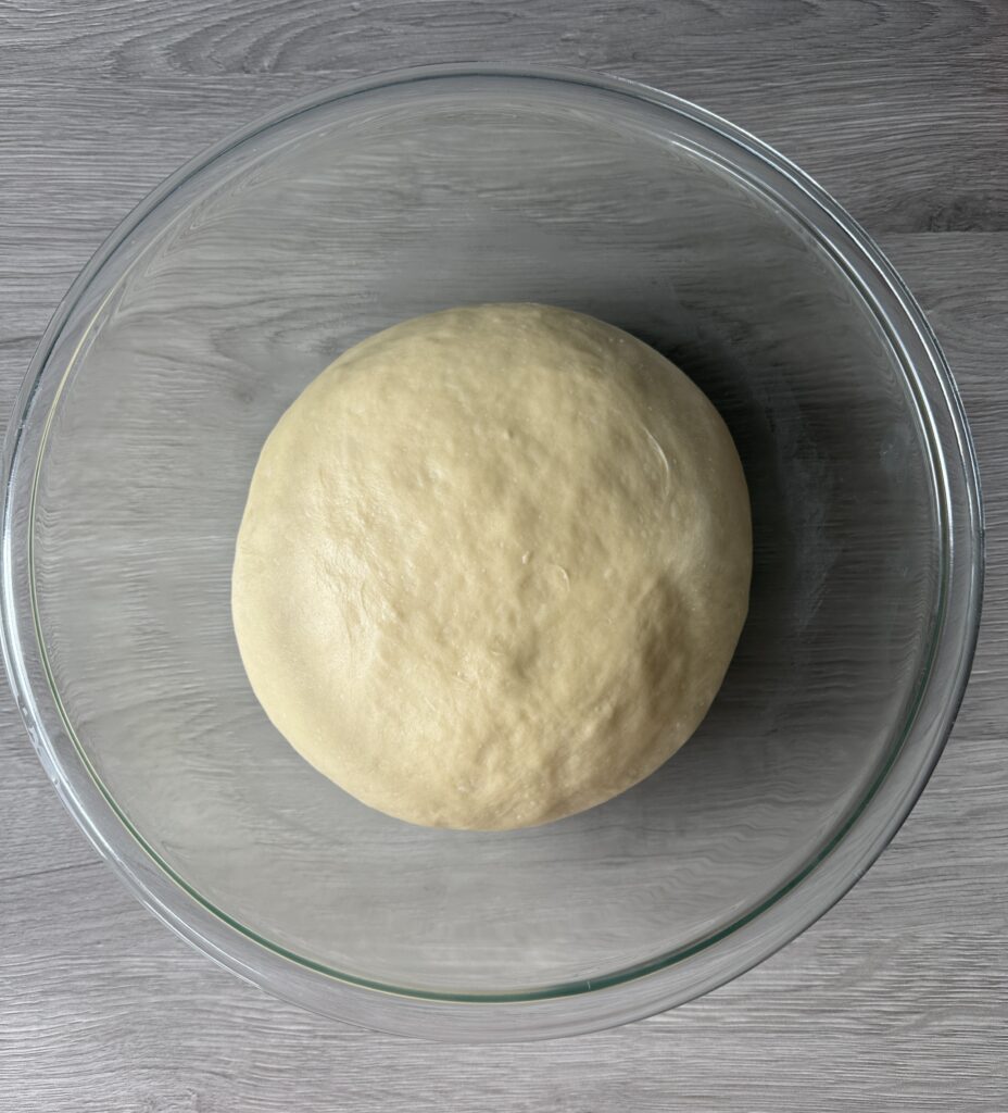 risen hot dog bun dough