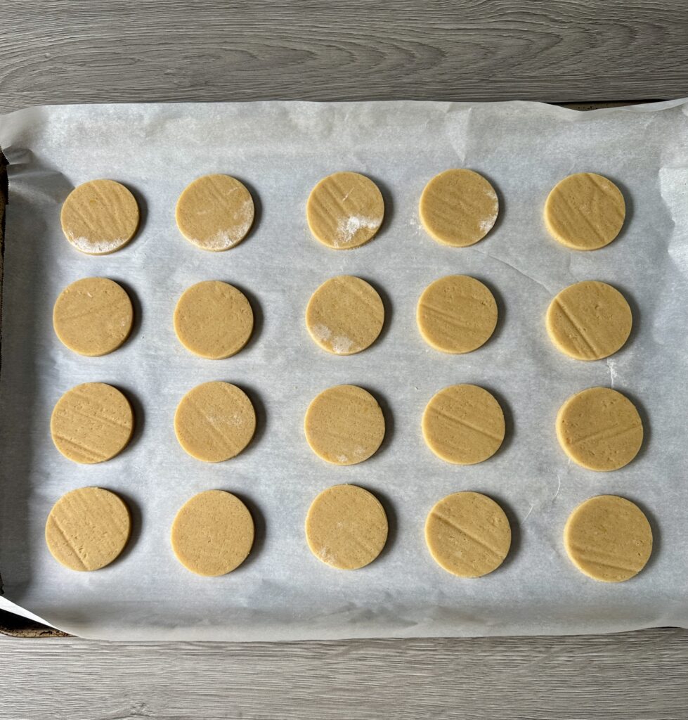 shaping sourdough lemon oreo cookies