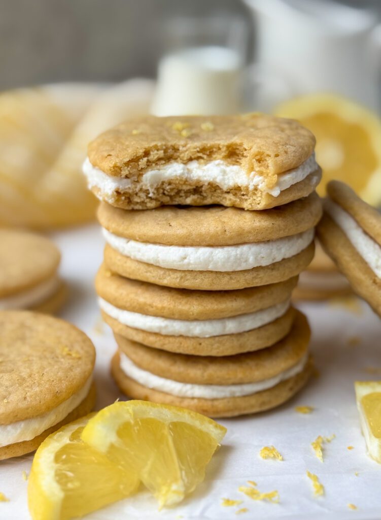 sourdough lemon Oreo cookies