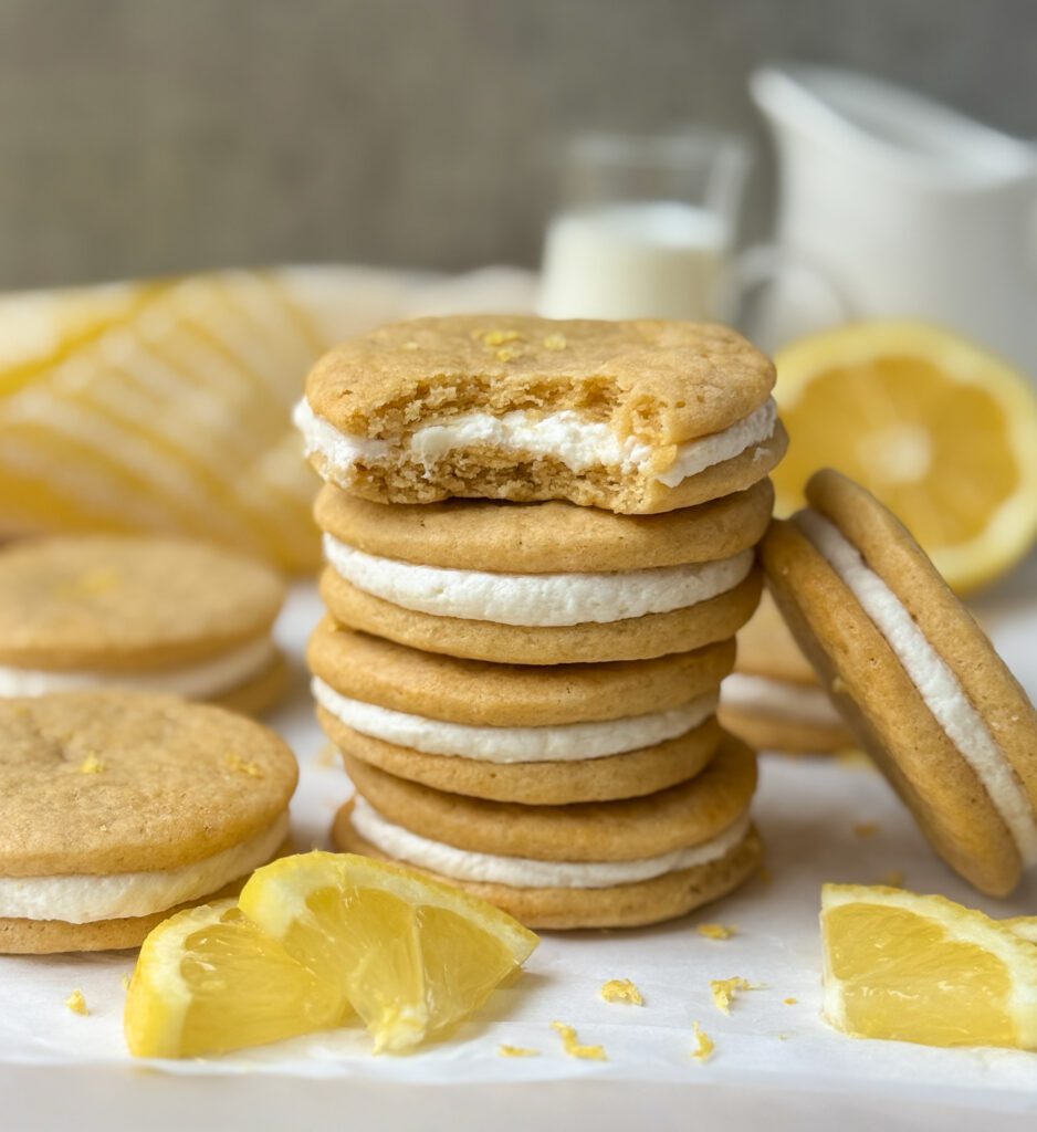 sourdough lemon Oreo cookies